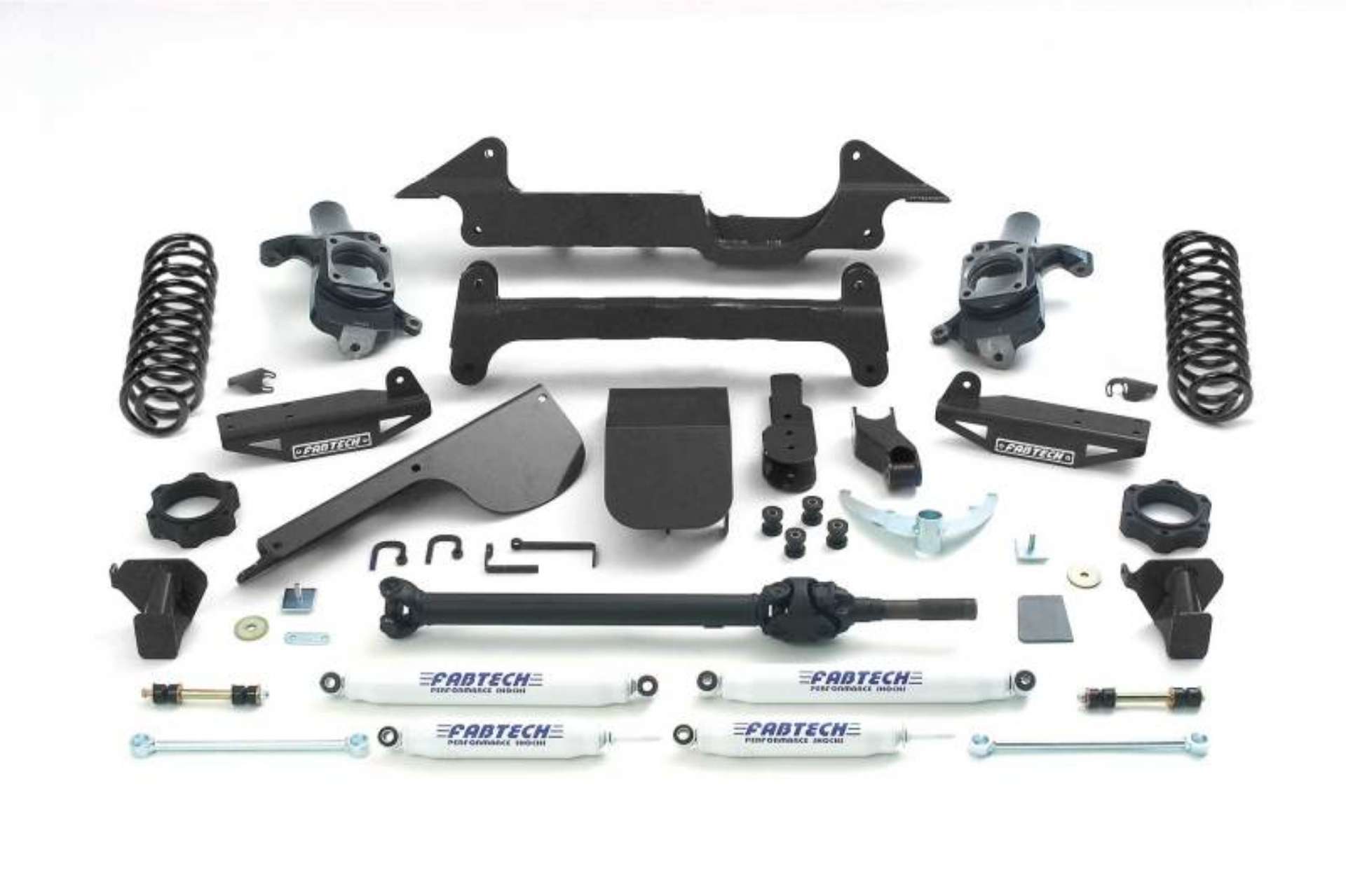 Picture of Fabtech 03-08 Hummer H2 Suv-Sut 4WD w-Rr Coil Springs 6in Perf Sys w-Perf Shks