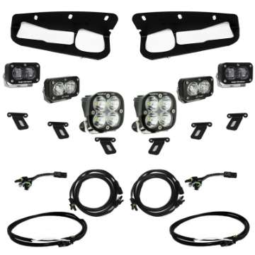 Picture of Baja Designs 21-22 Ford Bronco w-Steel Bumper S2 SAE Pro Fog Pocket Light Kit w-Upfitter - Clear