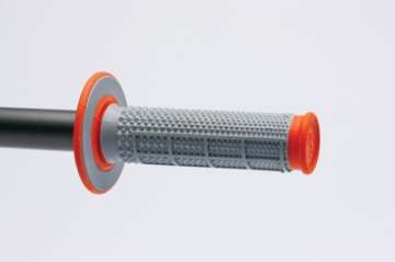 Picture of Renthal MX Dual Compound Grips Tapered 1-2 Waffle - Grey- Orange