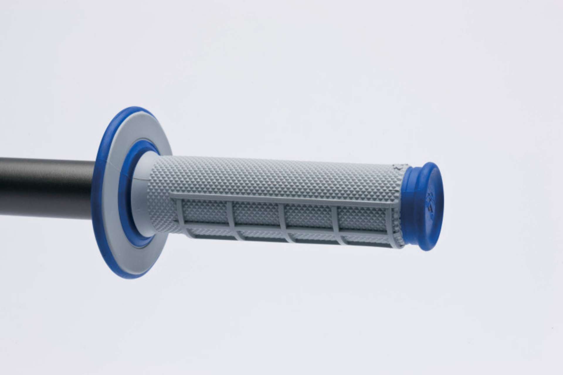 Picture of Renthal MX Dual Compound Grips 1-2 Waffle - Grey- Blue