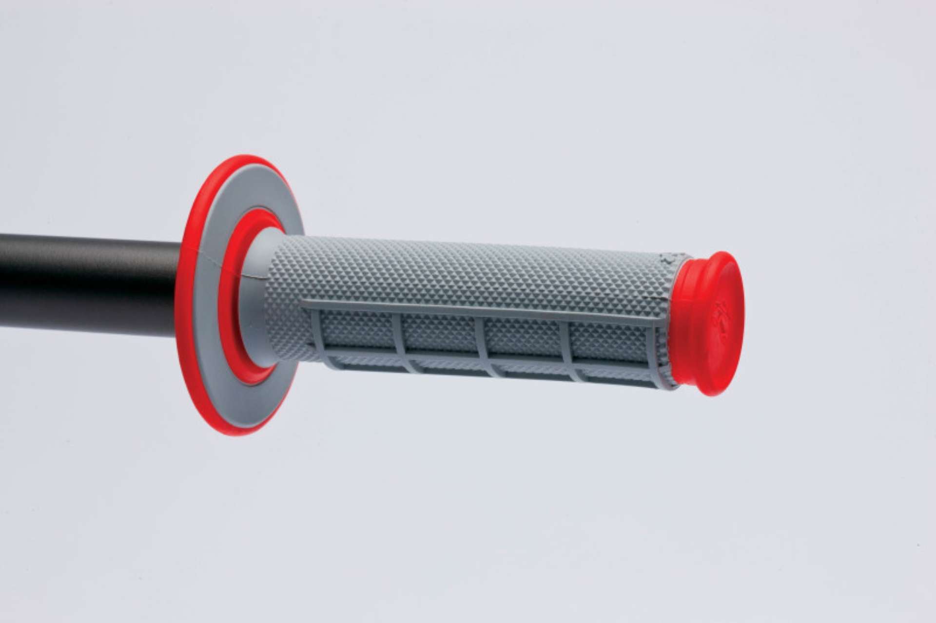 Picture of Renthal MX Dual Compound Grips 1-2 Waffle - Grey- Red