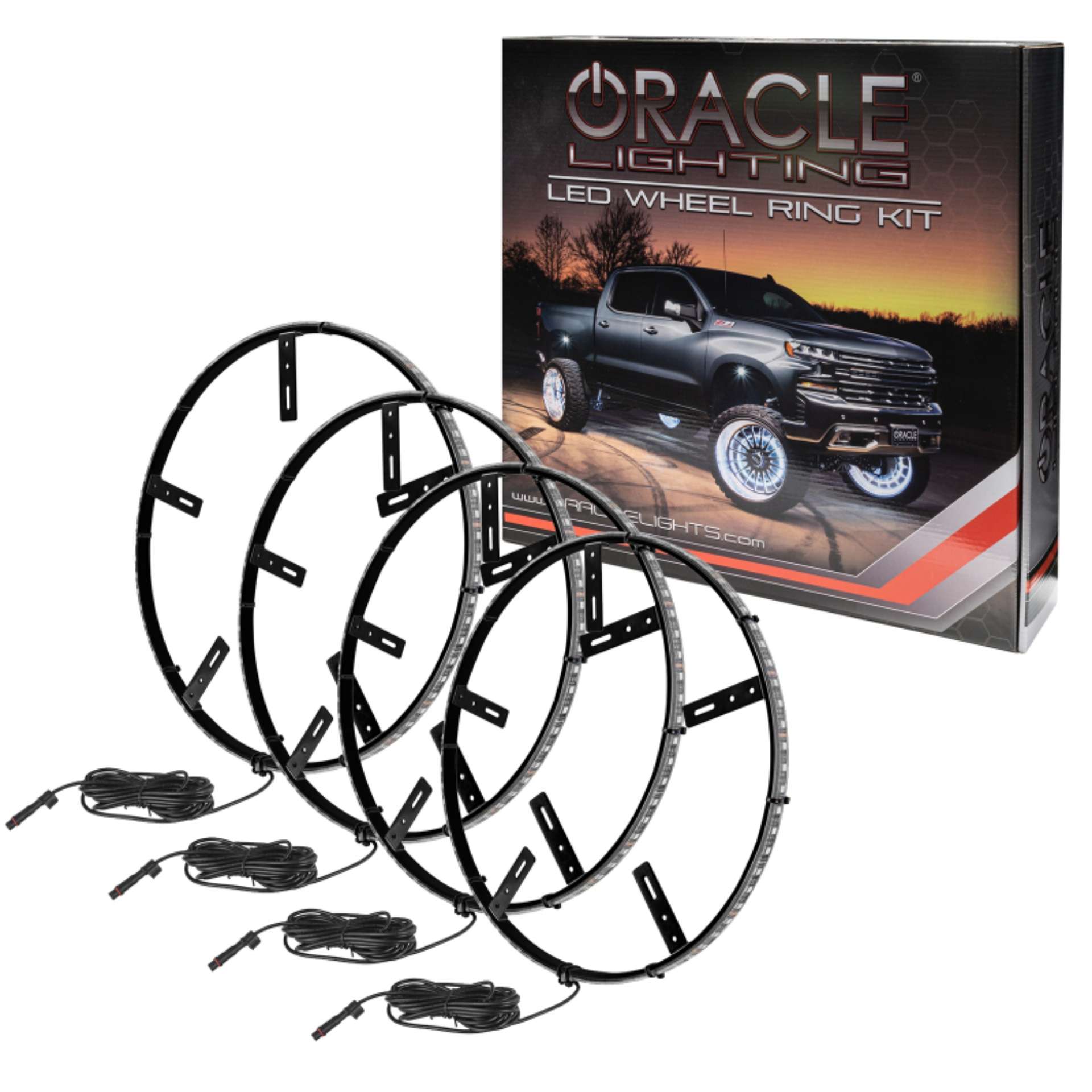 Picture of Oracle LED Illuminated Wheel Rings - White SEE WARRANTY