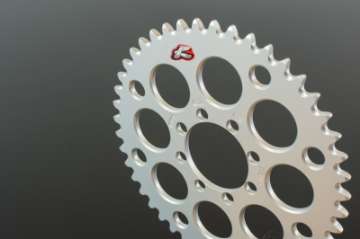 Picture of Renthal Barnes Style Rear Sprocket Grooved Silver - 520-49P Teeth