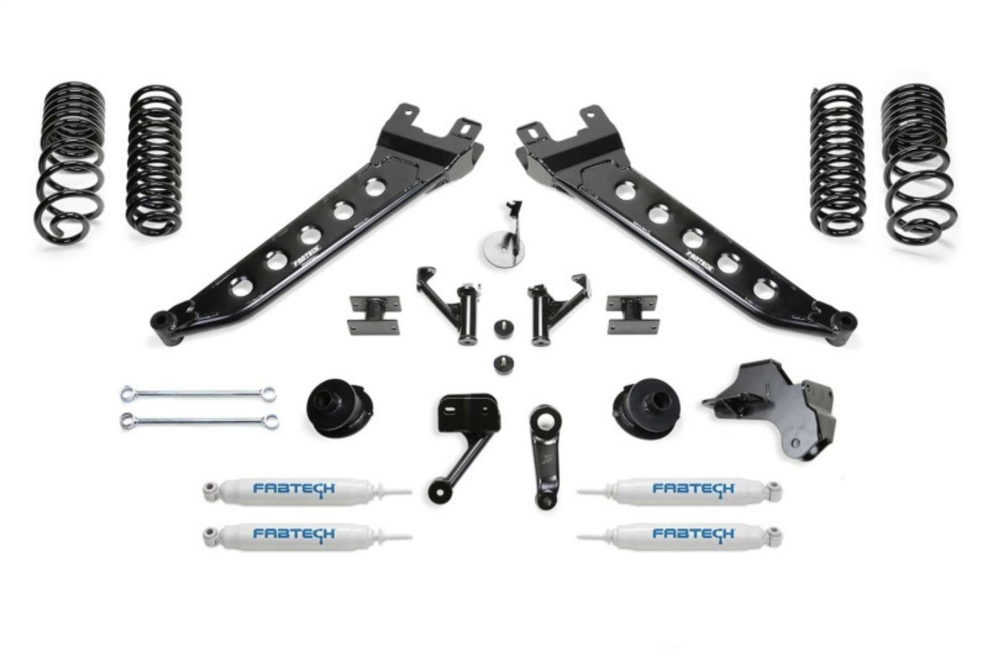 Picture of Fabtech 19-22 Ram 2500 4WD 5in Radius Arm Kit w-Perf Shks