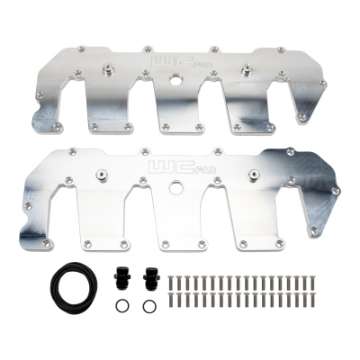 Picture of Wehrli 11-16 Chevrolet 6-6L Duramax LML Billet Upper Valve Cover Set - Raw Aluminum