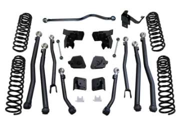 Picture of Superlift 07-18 Jeep Wrangler JK 4in Long Arm Kit - Shadow Shocks