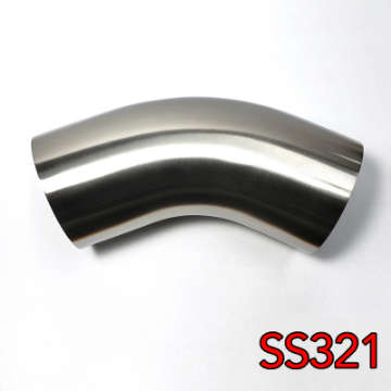 Picture of Stainless Bros 2in SS321 45 Degree Mandrel Bend Elbow 1-5D - 16GA--065in Wall - Leg