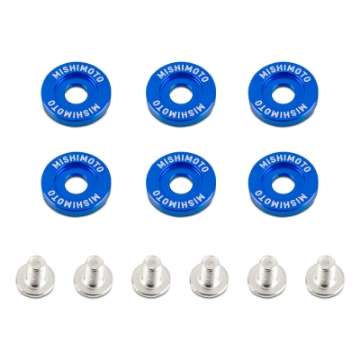 Picture of Mishimoto Large Fender Washer Kit 6pcs - Blue