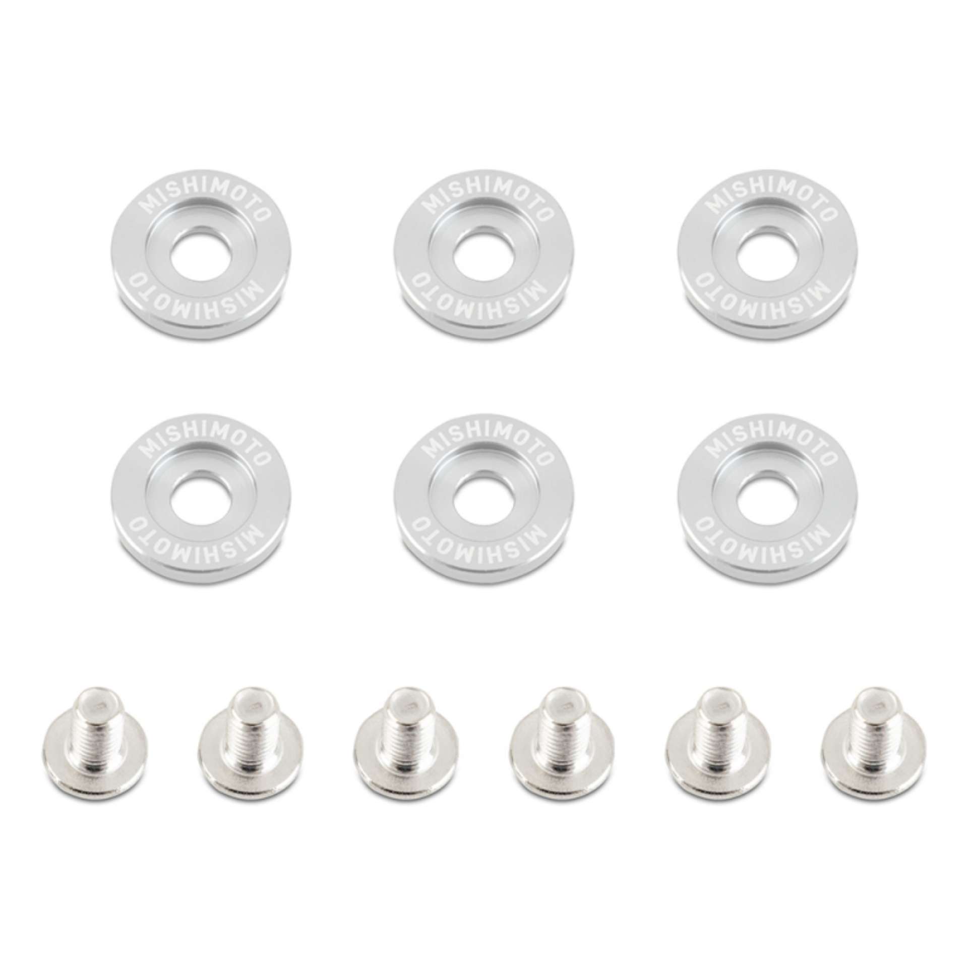 Picture of Mishimoto Large Fender Washer Kit 6pcs - Silver