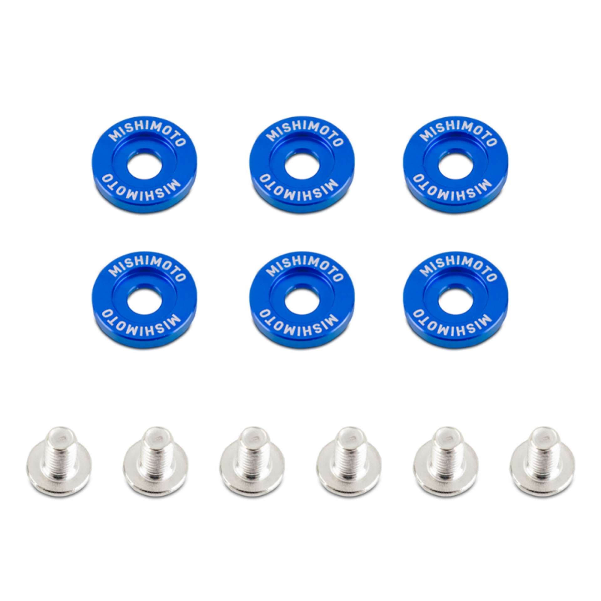 Picture of Mishimoto Small Fender Washer Kit 6pcs - Blue