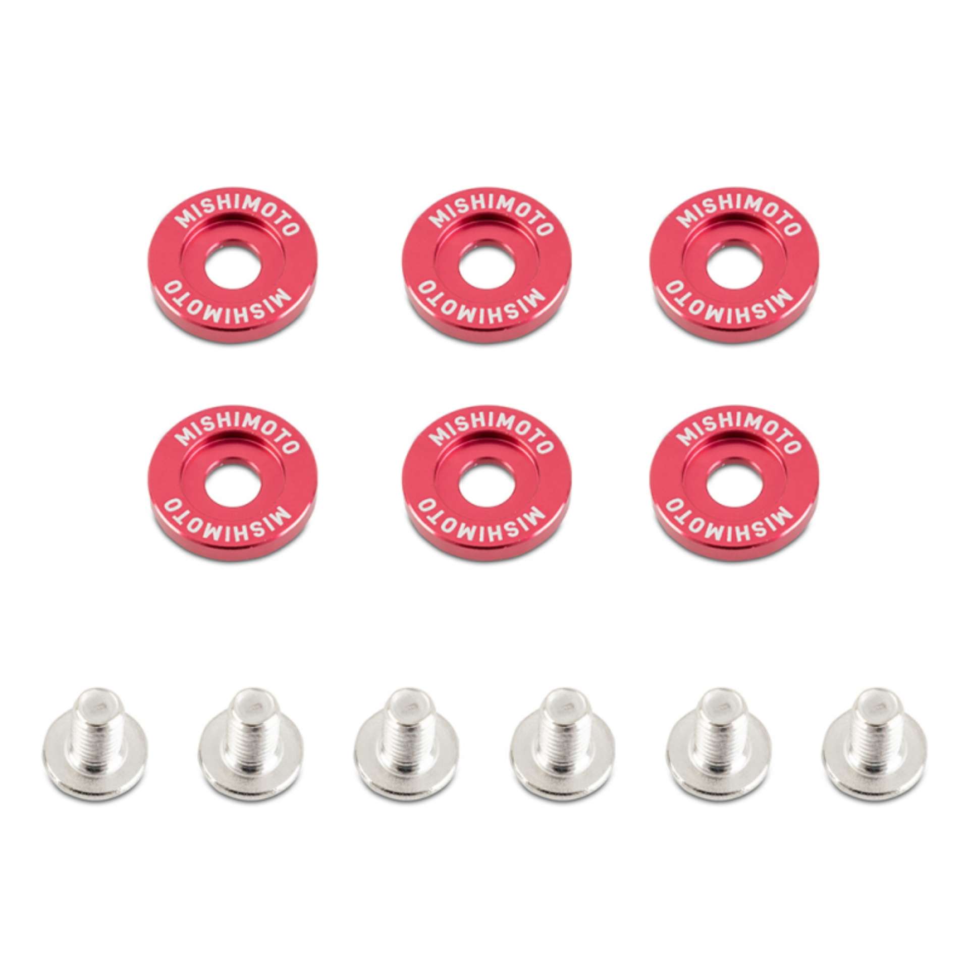 Picture of Mishimoto Small Fender Washer Kit 6pcs - Red