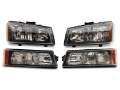 Picture of Raxiom 03-06 Chevrolet Silverado 1500 Axial OEM Style Rep Headlights- Chrome Housing Clear Lens