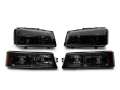 Picture of Raxiom 03-06 Chevrolet Silverado 1500 Axial OEM Style Rep Headlights- Chrome Housing- Smoked Lens