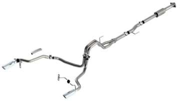 Picture of Borla F-150 2021 2-7L-3-5L 2-4wd 4dr CC SB EC STB Lari-King R-Plinum-LTD 3-2-25 Cat-Back AK CHR Tips