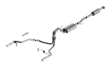 Picture of Borla F-150 2021 3-3L CC SB EC STB XL-XLT-Lariat-KR-Plnm-LTD 3-2-25 SRE Cat-Back ATAK Chrome Tips