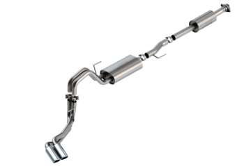 Picture of Borla F-150 2021 3-3L CC SB EC STB XL-XLT-Lariat-KR-Plnm-LTD 3-2-25 DSE Cat-Back S-Type Chrome Tips