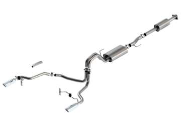 Picture of Borla F-150 2021 5-0L 4dr CC SB EC STB Lariat-KR-Platinum-LTD 3-2-25 SRE Cat-Back Touring CHR Tips