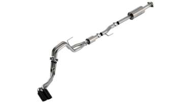 Picture of Borla F-150 2021 5-0L 4dr CC SB EC STB Lariat-KR-Pltm-LTD 3-2-25 DSE Cat-Back S-Type Black CHR Tips