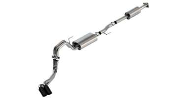 Picture of Borla F-150 2021 5-0L 4dr CC SB EC STB Lariat-KR-Pltnm-LTD 3-2-25 DSE Cat-Back Touring BLK CHR Tips