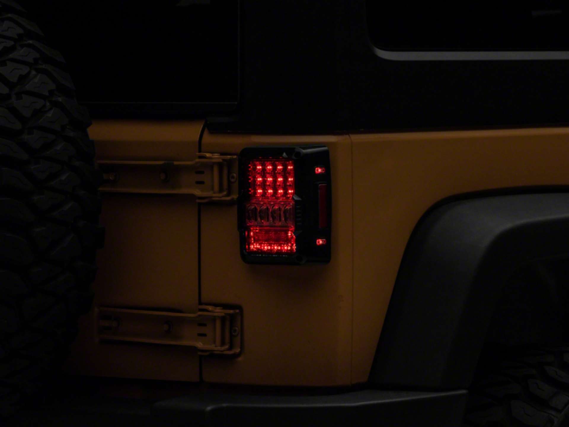 Picture of Raxiom 07-18 Jeep Wrangler JK Axial Series Lux LED Tail Lights- Blk Housing Clear Lens