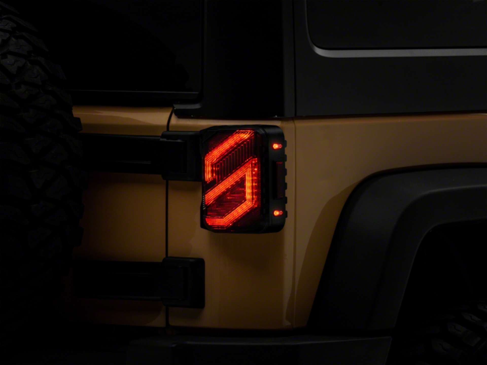 Picture of Raxiom 07-18 Jeep Wrangler JK Axial Series Trident LED Tail Lights- Blk Housing Clear Lens