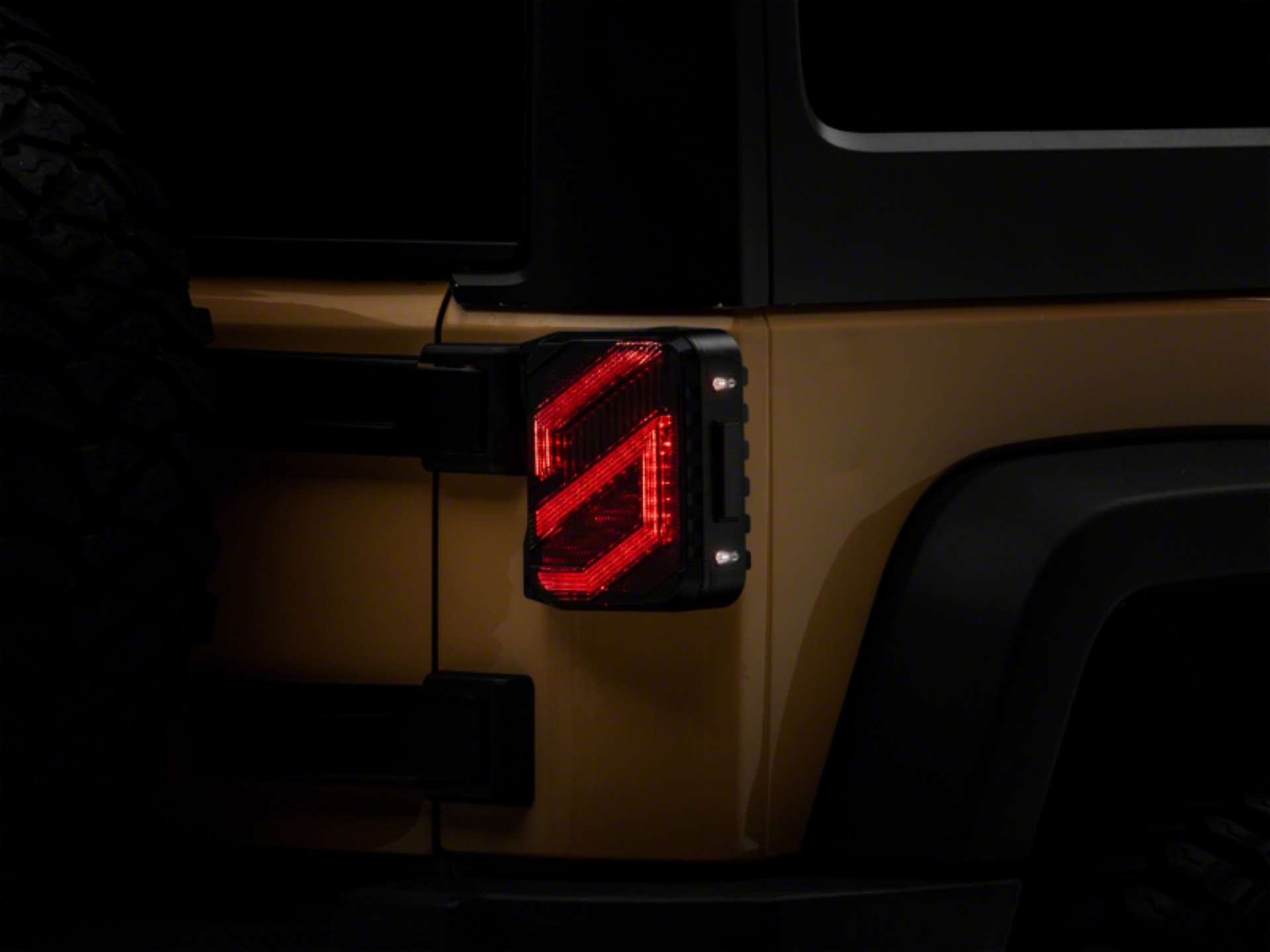 Picture of Raxiom 07-18 Jeep Wrangler JK Axial Series Trident LED Tail Lights- Blk Housing Smoked Lens