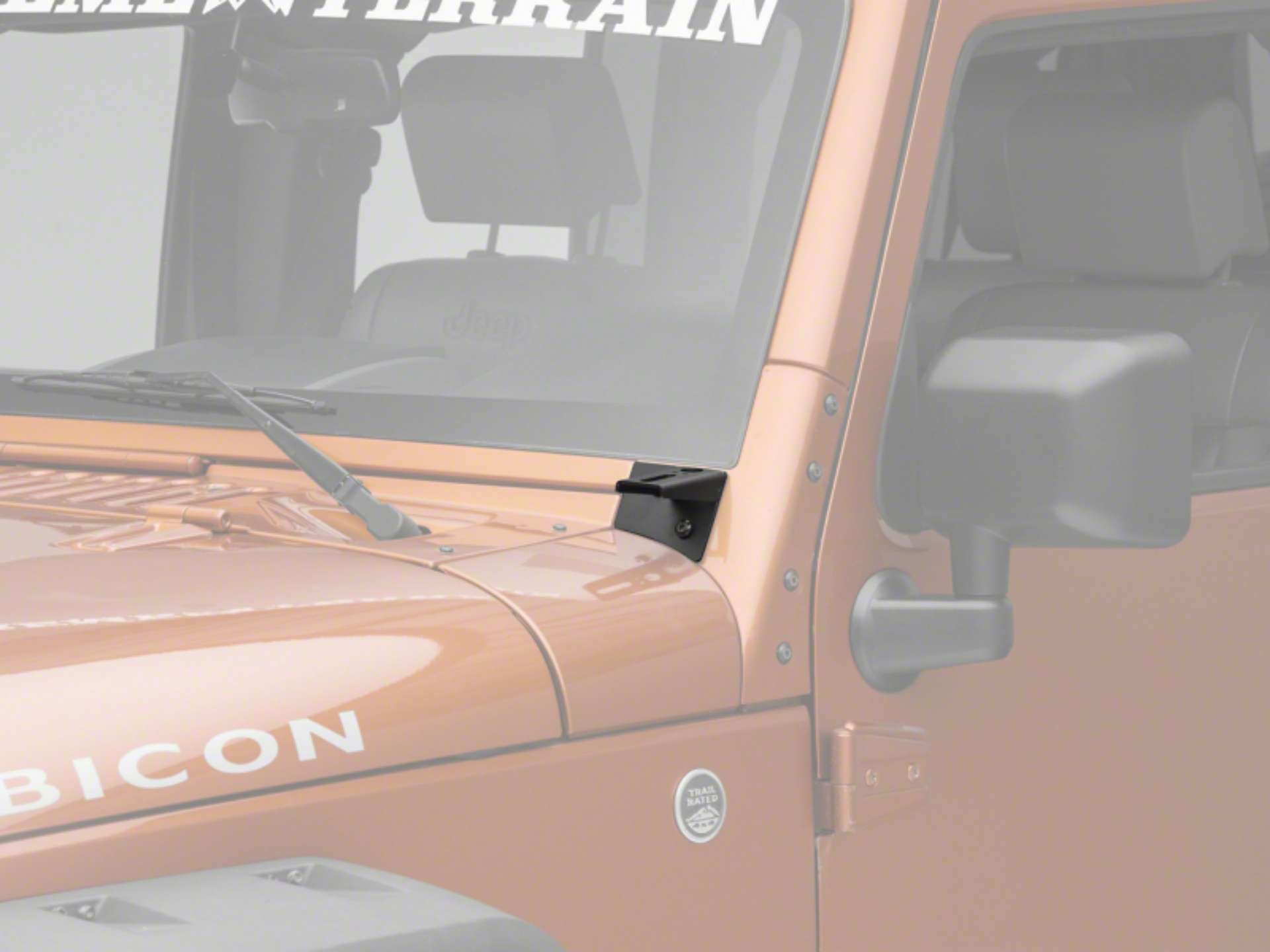 Picture of Raxiom 07-18 Jeep Wrangler JK Axial Series Windshield Pillar Mounted Light Brackets