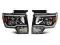 Picture of Raxiom 09-14 Ford F-150 Axial Series Headlight w- SEQL LED Bar- Blk Housing Clear Lens