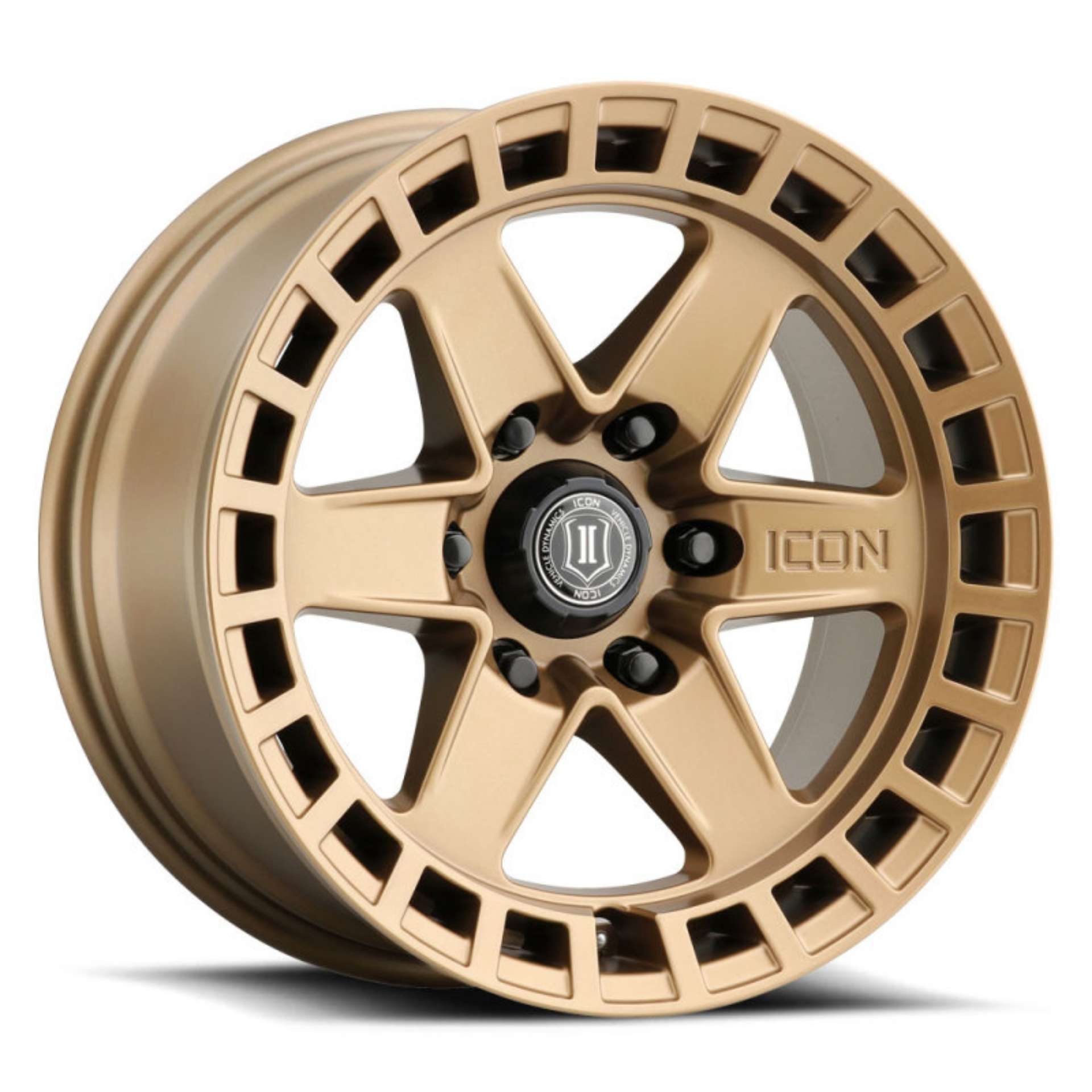 Picture of ICON Raider 17x8-5 6x135 6mm Offset 5in BS Satin Brass Wheel