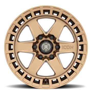 Picture of ICON Raider 17x8-5 6x135 6mm Offset 5in BS Satin Brass Wheel