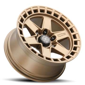 Picture of ICON Raider 17x8-5 6x135 6mm Offset 5in BS Satin Brass Wheel