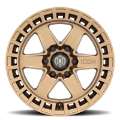 Picture of ICON Raider 17x8-5 6x120 0mm Offset 4-75in BS Satin Brass Wheel