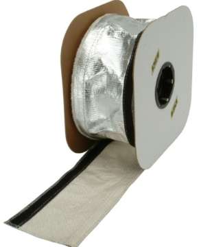 Picture of DEI Heat Shroud 2-1-2in x 50ft Spool - Aluminized Sleeving-Hook and Loop Edge