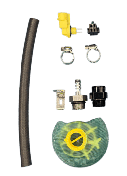 Picture of DeatschWerks DW650iL Series 650LPH In-Line External Fuel Pump Universal Install Kit