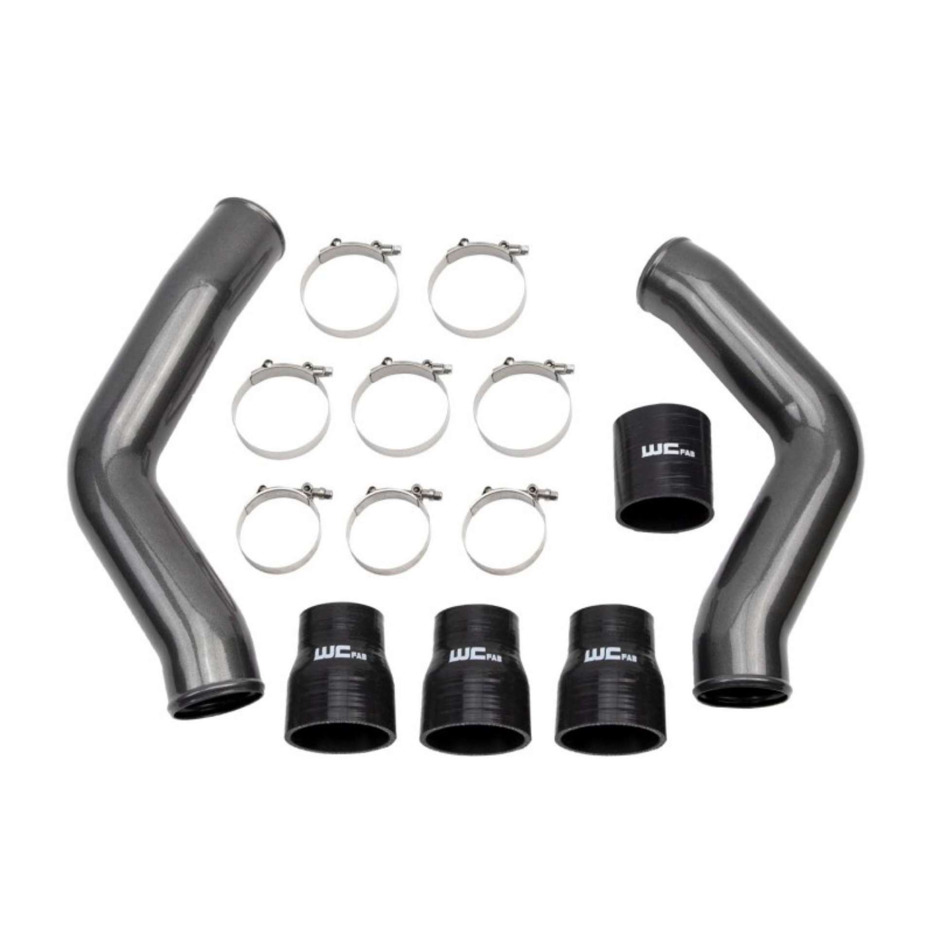 Picture of Wehrli 13-18 Ram 6-7L Cummins 3-5in Intercooler Pipes Kit - WCFab Grey