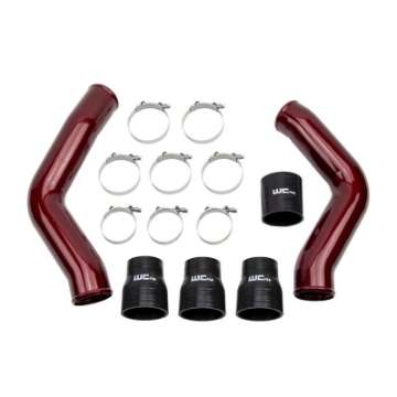 Picture of Wehrli 13-18 Ram 6-7L Cummins 3-5in Intercooler Pipes Kit - WCFab Red