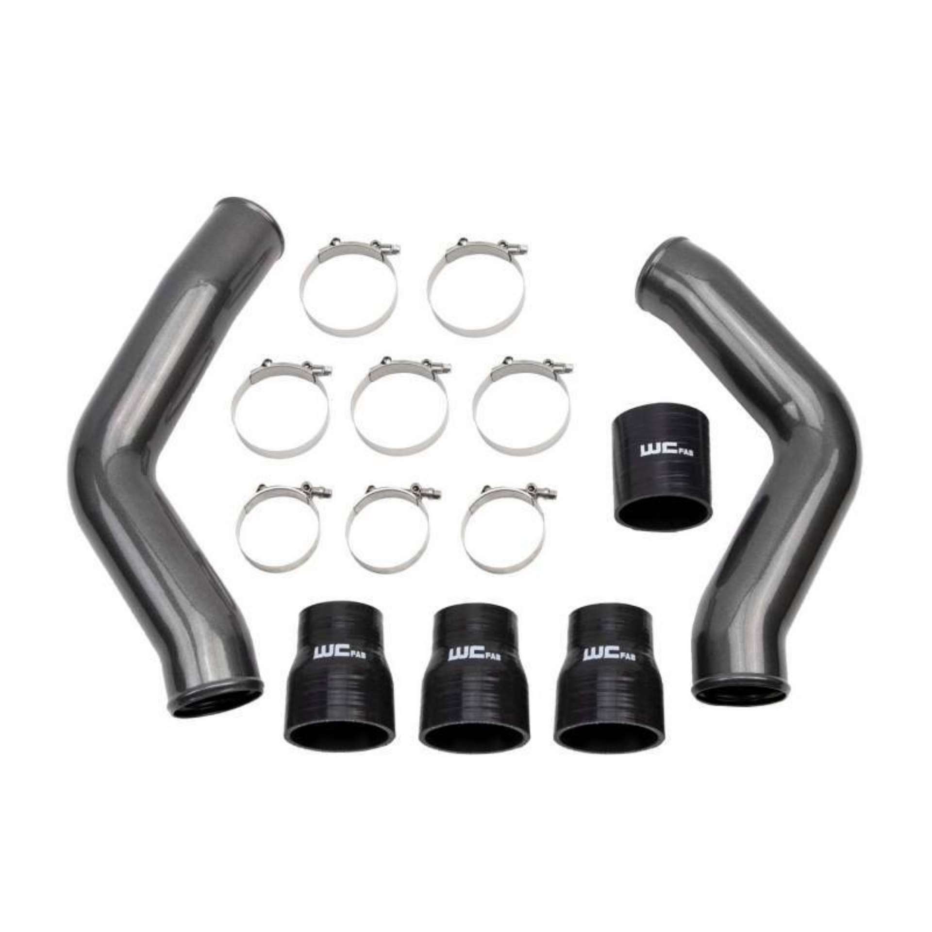 Picture of Wehrli 13-18 Ram 6-7L Cummins 3-5in Intercooler Pipes Kit - Gloss White