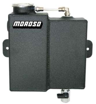 Picture of Moroso Universal Dual Coolant Expansion-Recovery Catch Tank - Black Powder Coat