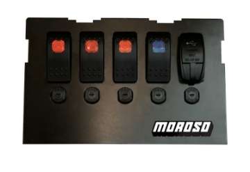 Picture of Moroso 99-04 Mazda Miata NB Radio Pocket Block Off Plate With Switches