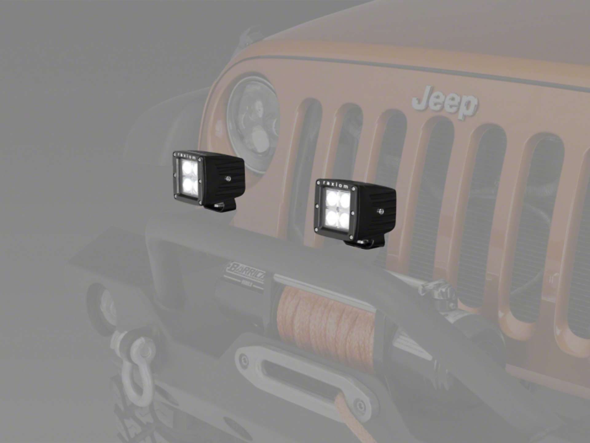 Picture of Raxiom 3-In Square 4-LED Off Road Light Spot Beam Universal Some Adaptation May Be Required