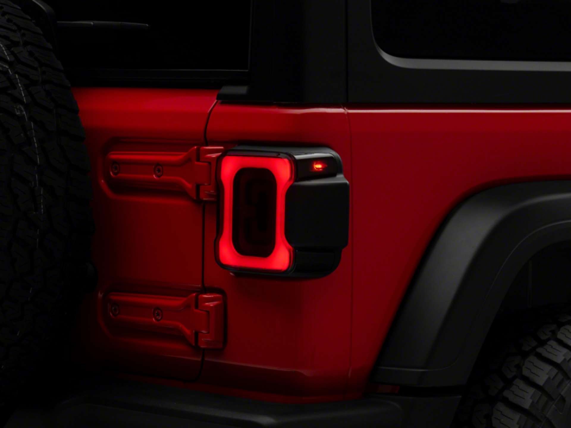 Picture of Raxiom 18-23 Jeep Wrangler JL Axial Series Carver LED Tail Lights- Blk Housing Smoked Lens