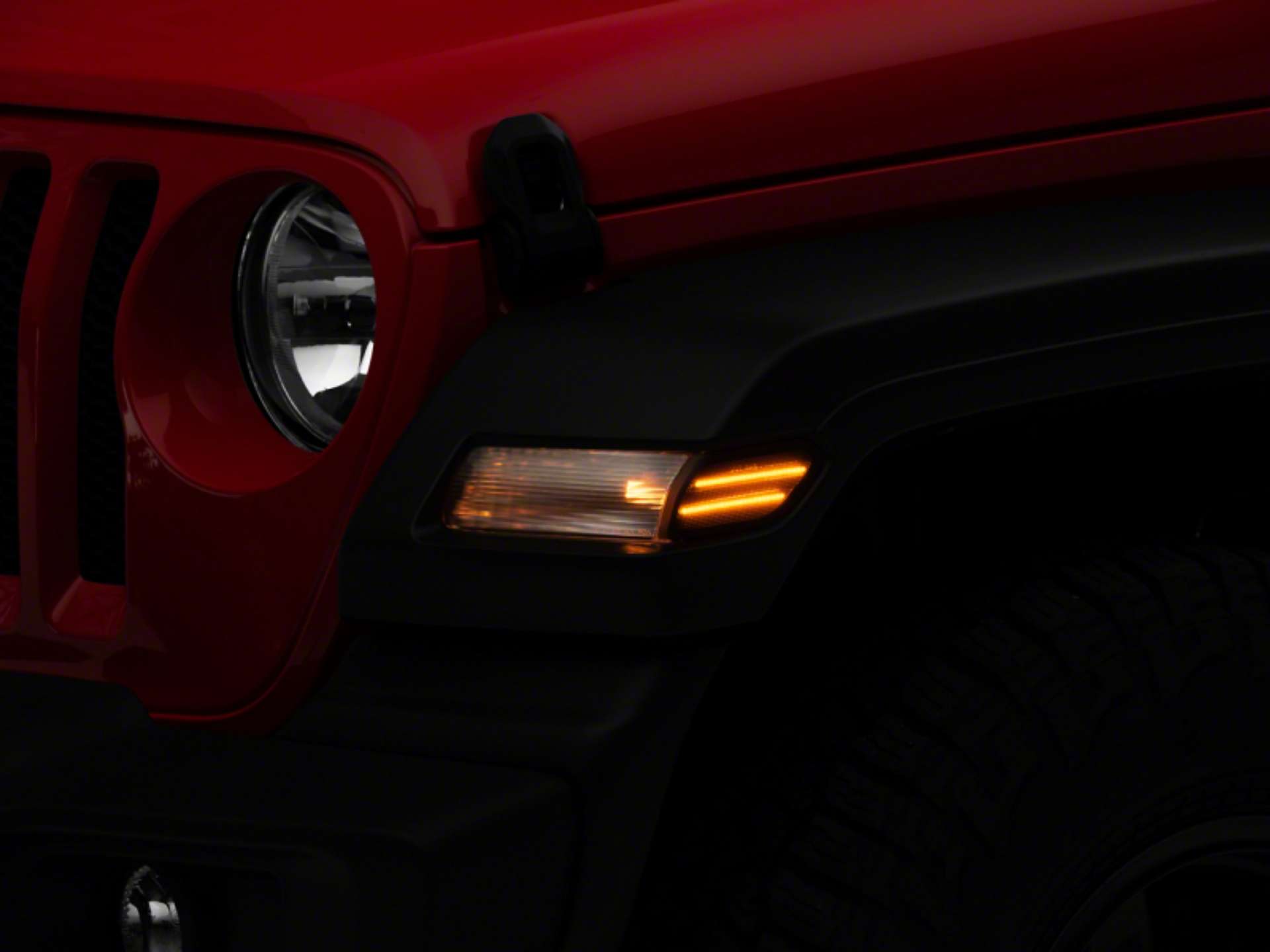 Picture of Raxiom 18-23 Jeep Wrangler JL Axial Series LED Fender Flare Marker Lights- Smoked