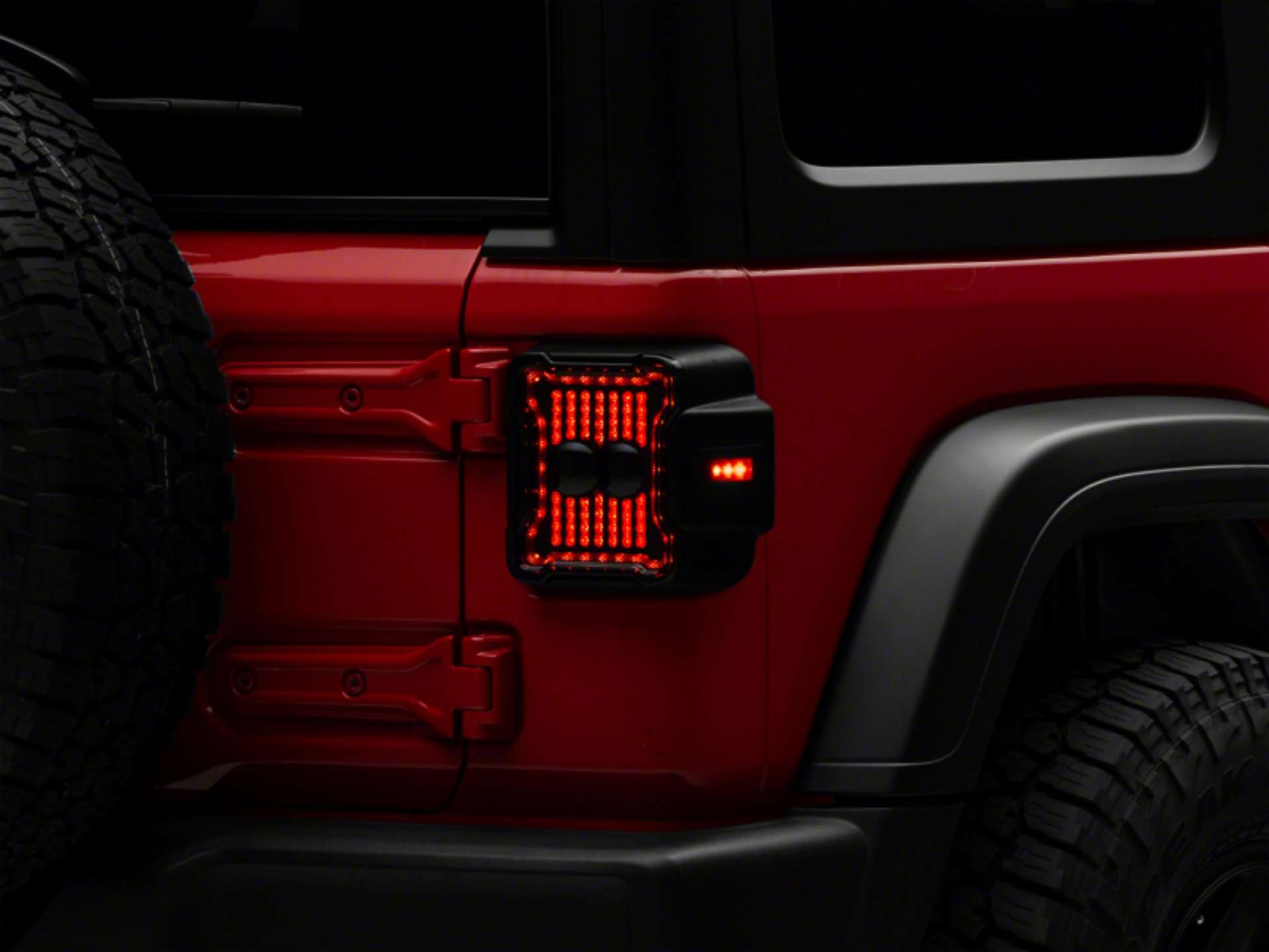 Picture of Raxiom 18-23 Jeep Wrangler JL Axial Series Linear LED Tail Lights- Blk Housing Smoked Lens