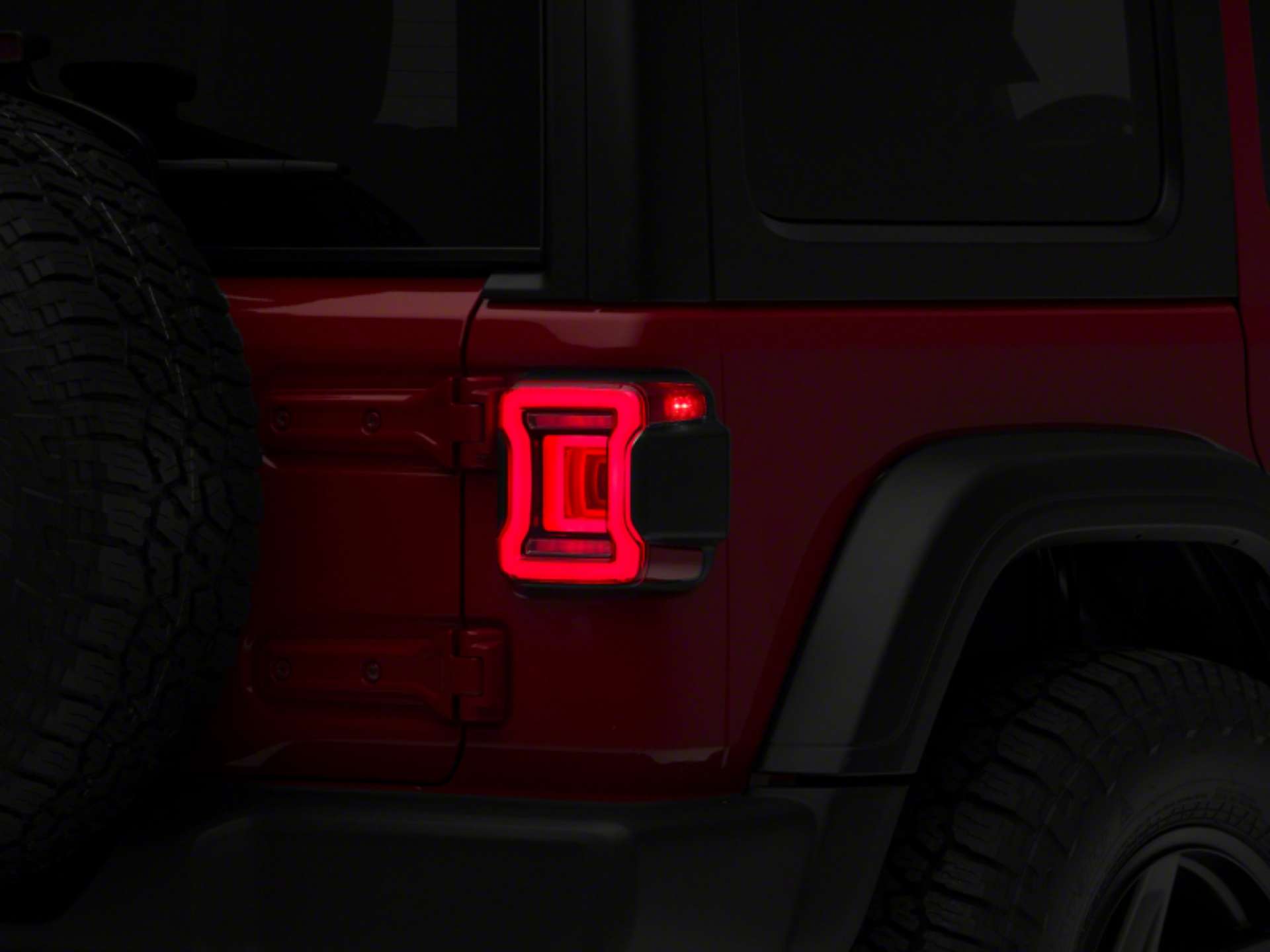 Picture of Raxiom 18-23 Jeep Wrangler JL Horizon LED Tail Lights- BlkHousing- Red Lens