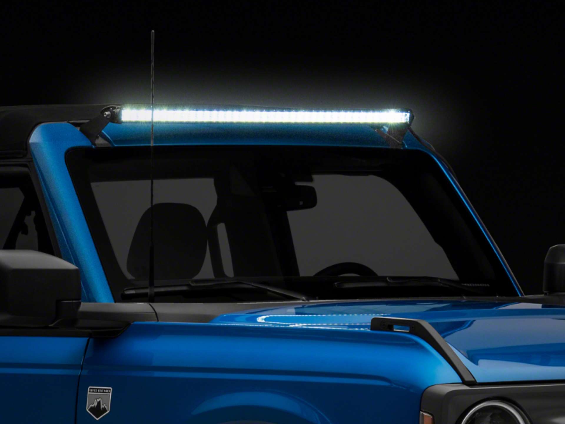 Picture of Raxiom 21-23 Ford Bronco Axial 40-In 240w White-Amber Combo LED Light Bar w- WSHLD Mounting Brackets