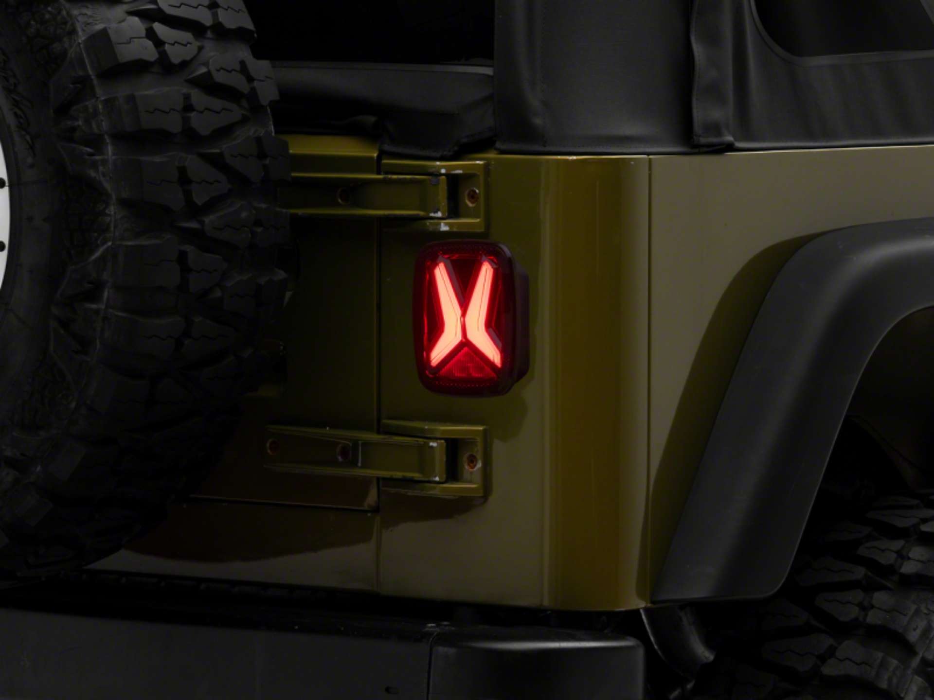 Picture of Raxiom 76-06 Jeep CJ7 Wrangler YJ & TJ Gladiator LED Tail Lights- Blk Housing Smoked Lens