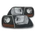 Picture of Raxiom 97-03 Ford F-150 G2 Euro Headlights w- Parking Lights- Blk Housing Clear Lens