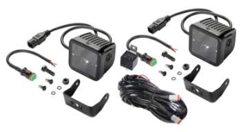 Picture of Hella Universal Black Magic 3-2in L-E-D- Cube Kit - Flood Beam Long Range