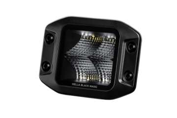 Picture of Hella Universal Black Magic 3-2in L-E-D- Cube Kit - Flood Beam Flush Mount