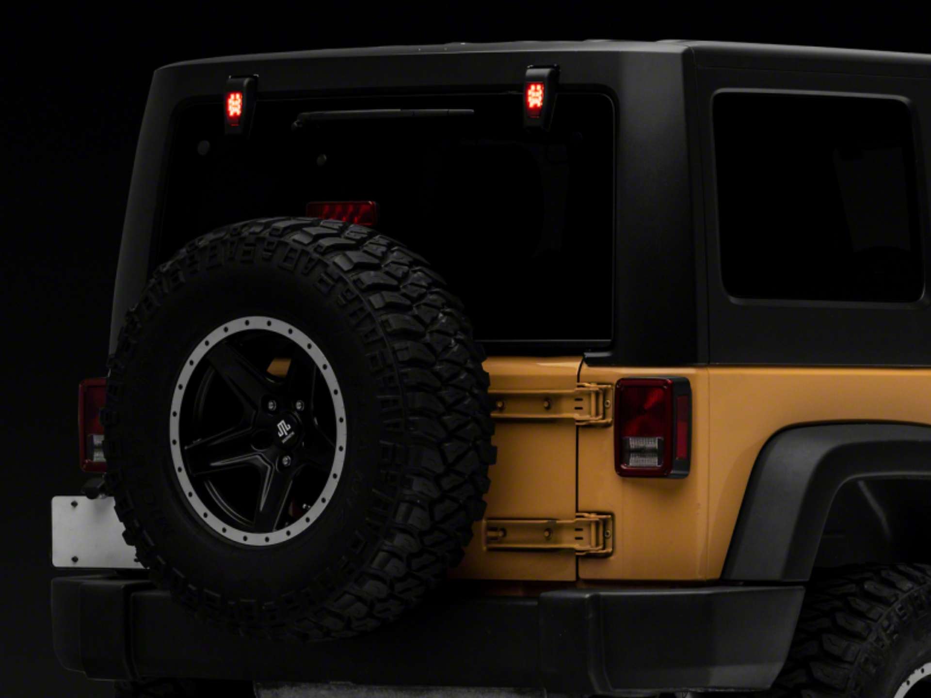 Picture of Raxiom 07-18 Jeep Wrangler JK w- Hard Top Axial Series Rear Window Glass Hinge LED Lights